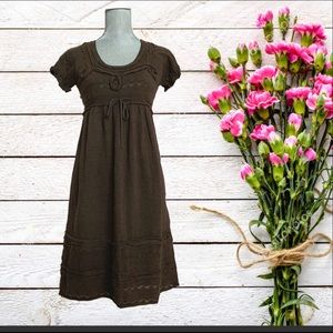 Dark brown light sweater dress. NWT.